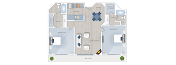 two-bedroom apartments in Hollywood, CA