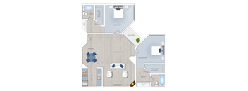 two-bedroom apartments in Hollywood, CA