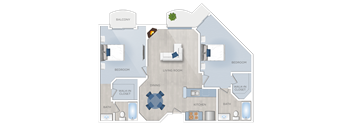 two-bedroom apartments in Hollywood, CA