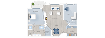 one bedroom with den apartments in Hollywood, CA Summit