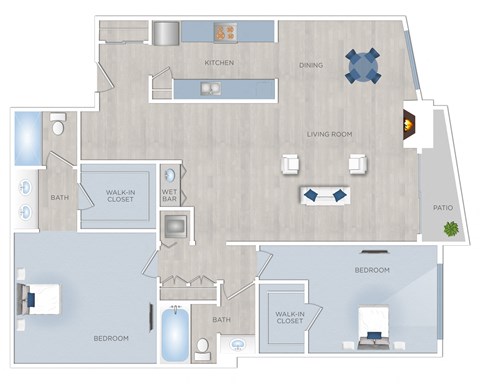 Toluca Place 2 bedroom apartment in Los Angeles, CA