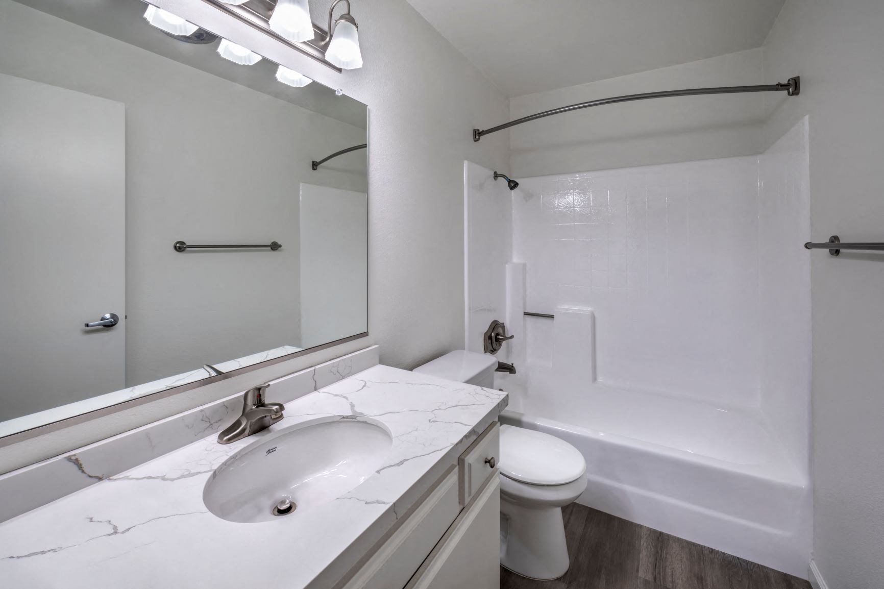 Two Bedroom Apartments in Encino, CA - Apartment Bathroom Vanity, Shower  Commode kt
