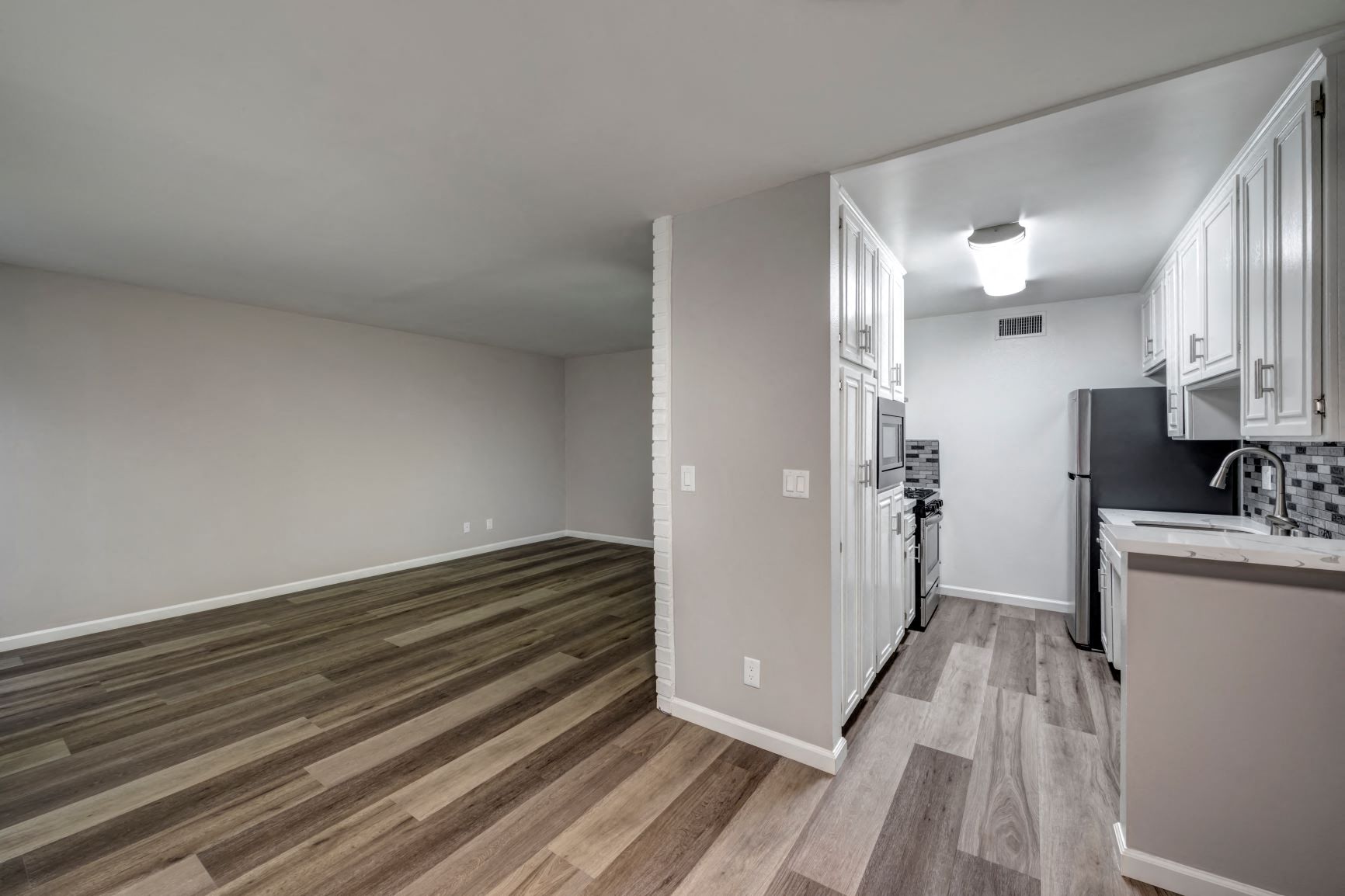 Two Bedroom Apartments in Encino, CA - Apartment Interior Kitchen and Living Room