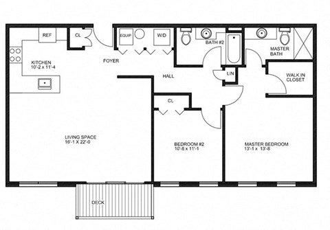 2 bed 2 bath at Zephyr Ridge Apartment Homes, Cedar Grove