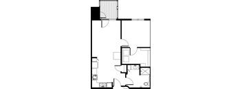 One Bedroom - 718 SF
