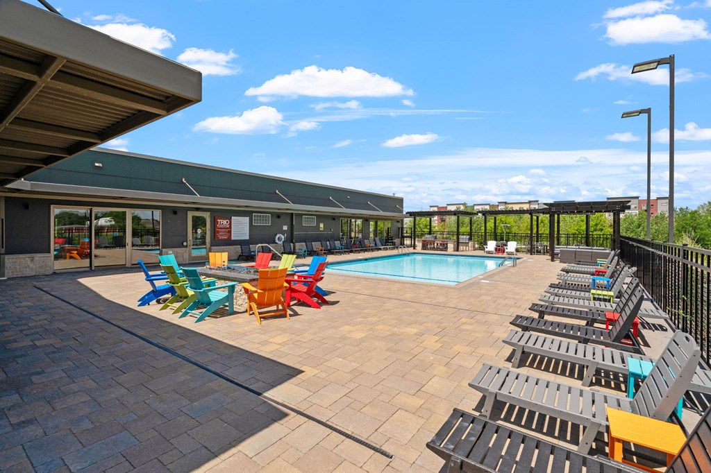 TRIO @ Southbridge apartments pool area
