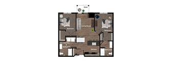 2 Bedroom 2 Bathroom Vista Apartments St. Joseph, MN 56374