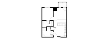 One Bedroom Floorplan Layout at Balsam II Apartments in Dayton, MN