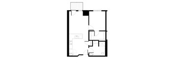 One Bedroom A - 690 SF