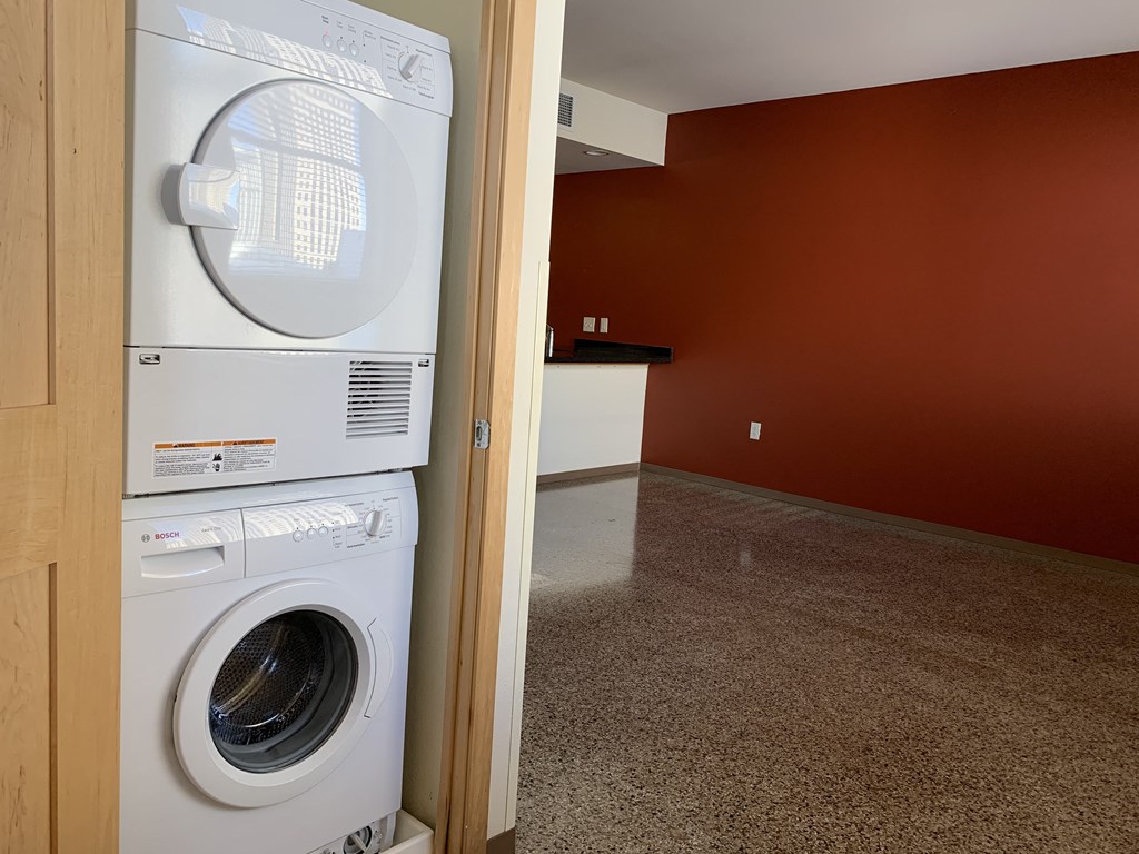 full size washer and dryer in every unit