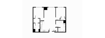 a floor plan of a two bedroom