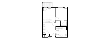 Vive Senior Apartments in Cedar Rapids, Iowa - One Bedroom Floorplan