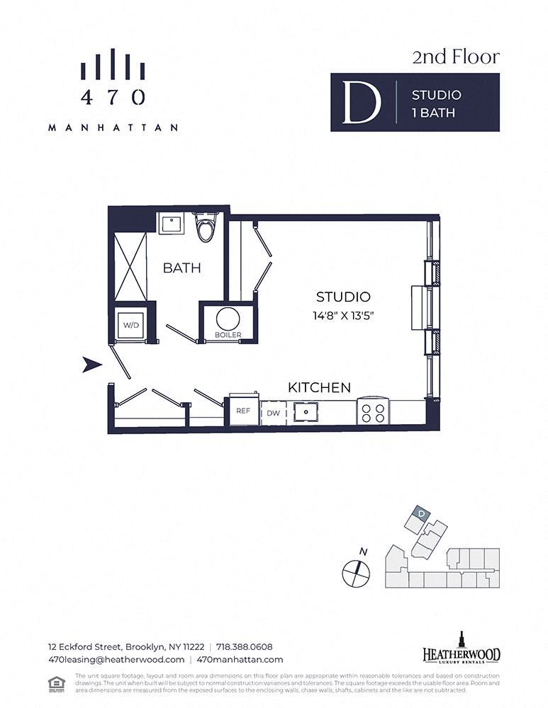 Unit 2D - Studio. 496 Sq. Ft Unit 2D - Studio. 496 Sq. Ft at 470 Manhattan, New York