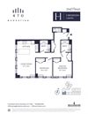 Unit 2H - 2 Bedroom. 1119 Sq. Ft Unit 2H - 2 Bedroom. 1119 Sq. Ft at 470 Manhattan, New York