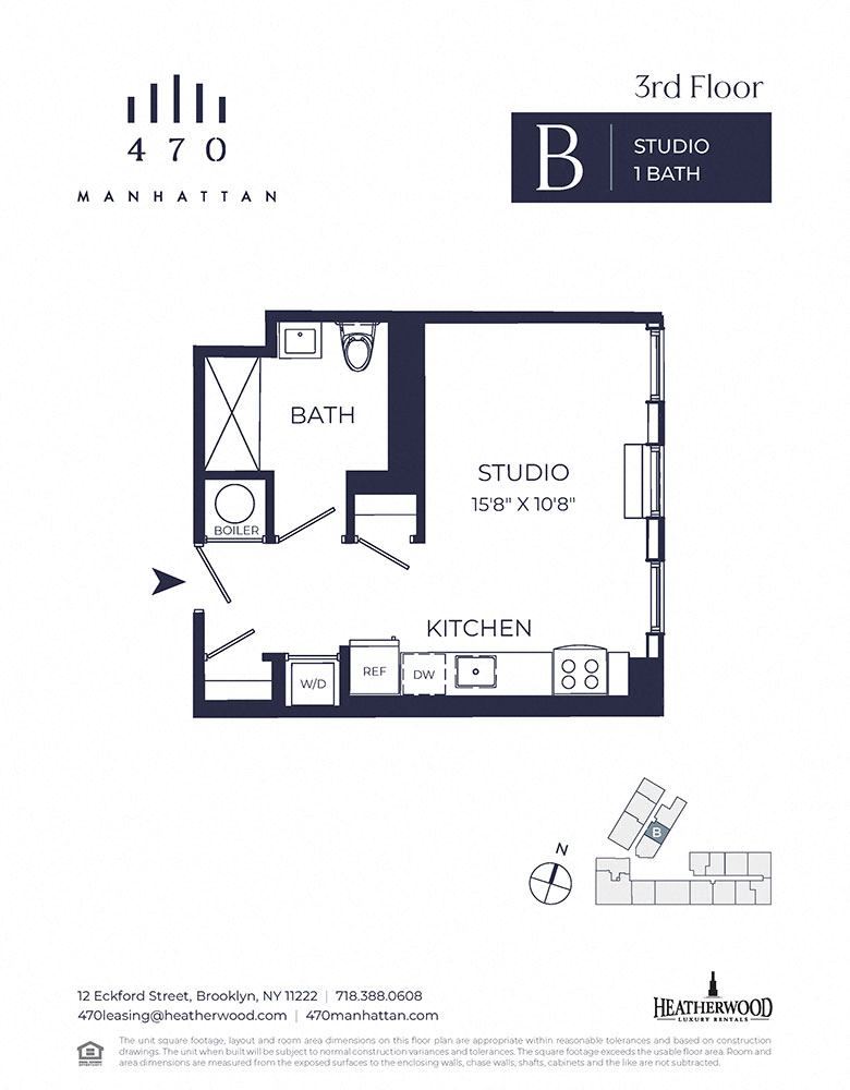 Unit 3B - Studio. 422 Sq. Ft Unit 3B - Studio. 422 Sq. Ft at 470 Manhattan, Brooklyn, New York