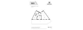 A floor plan for a 2 bedroom, 1 bath apartment at 111 Hempstead Turnpike, West Hempstead, New York.