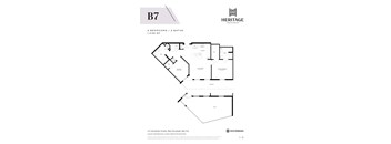Floor plan for a Heritage Westminster apartment.