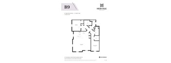 A floor plan for a Heritage Westminster apartment in New York.