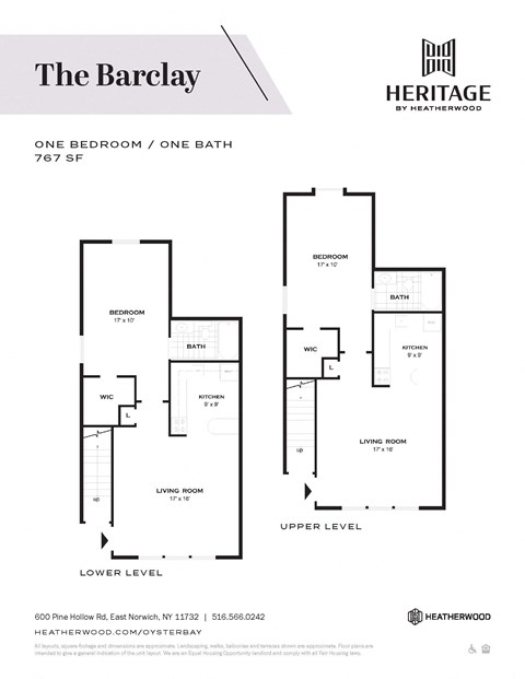 the barclay floor plan of one bedroom one bath upgrade