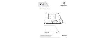 A black and white image of a floor plan for a 3 bedroom, 2 bathroom apartment.
