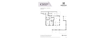 A floor plan for a Heritage Select apartment in Westminster.