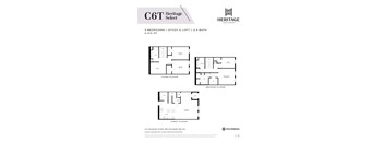A floor plan for a C6T Heritage Select apartment in Westminster.