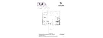 2 Bedroom 2 Bath with Garage 1st Floor Floor plan