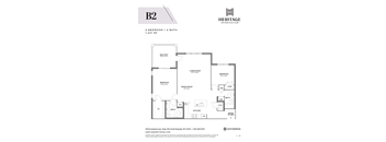 2 Bedroom 2 Bath Floor plan