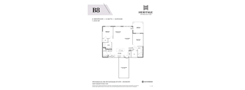 2 Bedroom 2 Bath with Garage 1st Floor Floor plan
