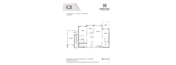 3 Bedroom 2 Bath with Garage 1st Floor Floor plan