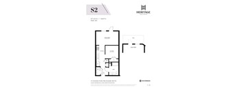 Studio, 1 Bathroom Floorplan at Heritage Westminster