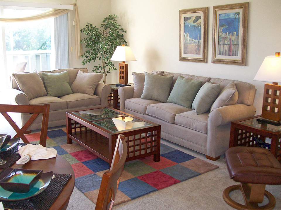 Spacious Living Room at Stone Hedge Village Townhouses, Farmington, NY