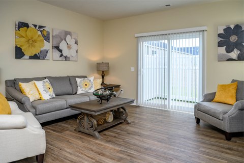 Spacious Living Room at Hathaway Meadows in Farmington, NY
