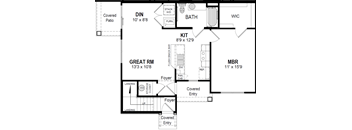 1 Bedroom Floorplan at Hathaway Meadows, New York, 14425