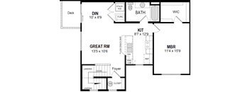 1 Bed Floorplan at Hathaway Meadows, Farmington, NY, 14425