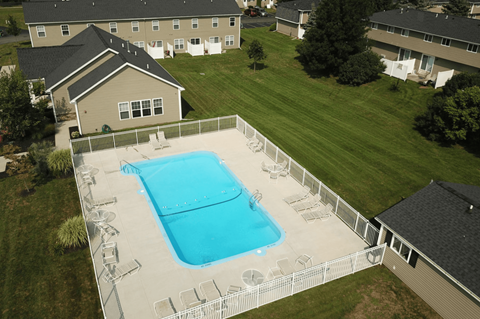 Beautiful blue swimming pool
