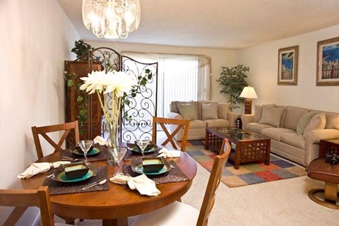 Beautiful Dining Room at Stone Hedge Village Townhouses, Farmington, NY