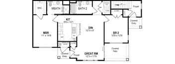 2 Bed 2 Bath Floorplan at Hathaway Meadows, Farmington