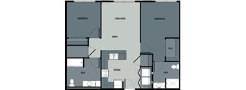 the blueprint of a floor plan of a apartment