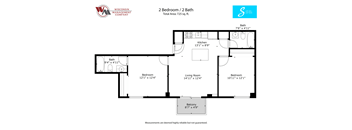 a floor plan of a 1 bedroom apartment with a bathroom and a living room