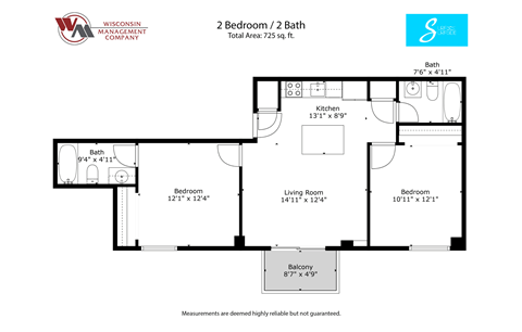 a floor plan of a 1 bedroom apartment with a bathroom and a living room
