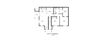 floor plan of the unit a1 two bedroom floor plan