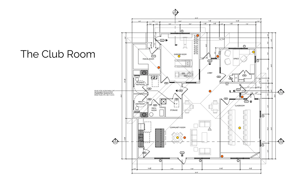 the floor plan of the club room
