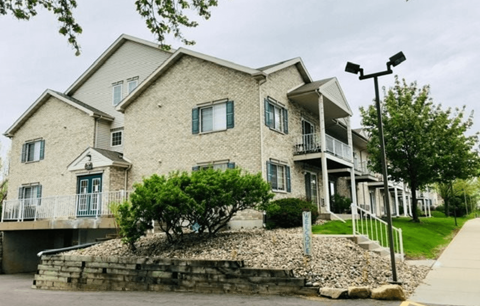 a house with a street light in front of it