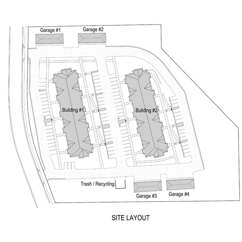 a diagram of a floor plan of a parking lot