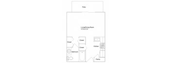 a floor plan of a bedroom apartment
