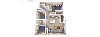 the 1190 floor plan  1 bedroom  1190 square feet