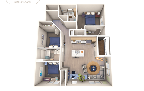 the 1190 floor plan  1 bedroom  1190 square feet