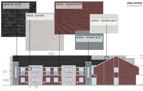 a rendering of the exterior of a house with different parts of it showing different views