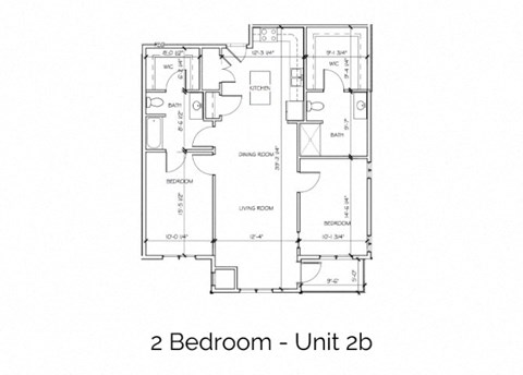 a floor plan of a house with two bedrooms